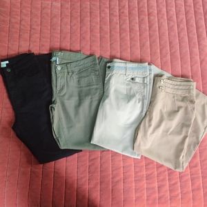 4 Pairs of Pants Bundle: LOFT, H&M, Oimsense
